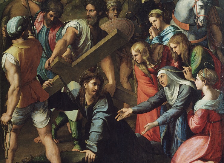 Rafael Santi - Christ Falling on the Way to Calvary