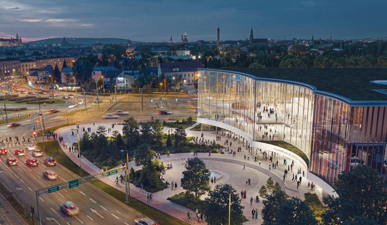 Projekt Filharmonii - biuro projektowe K. Ingarden, J. Ewy Architekci sp. z o.o. z Krakowa